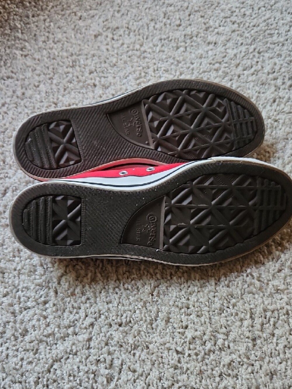 Converse Adult Low Top Sneakers in Red with White Accents - Picture 4 of 5